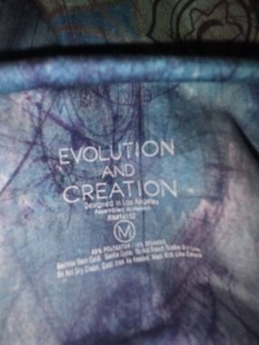 Evolution and Creation Blue Tie-Dye Leggings